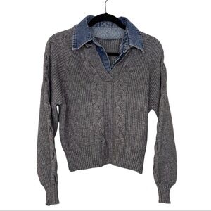 Commense Gray Knit Sweater